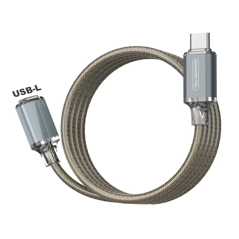 SOMOSTEL SMS-BW32 PD 60W/27W Super Fast Transparent Aluminum Alloy Data Cable